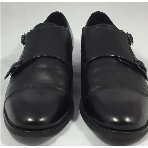 New Geox Uomo Albert Men’s Leather Shoes Monk Strap Oxford Black 45 12 Wide - Picture 6 of 13